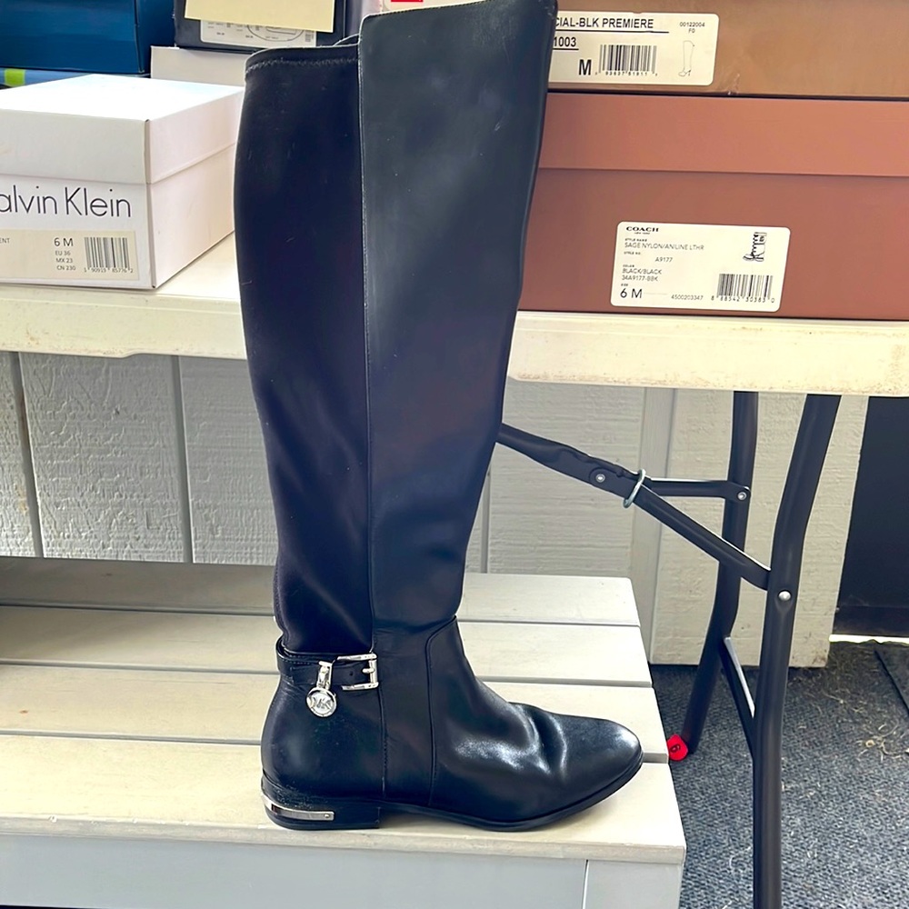 Michael Kors black women’s riding boots
